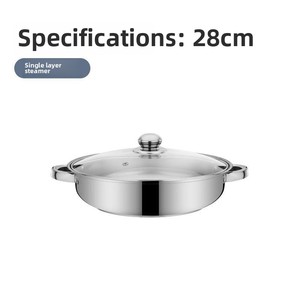 Yolecen Nồi hấp súp bằng thép không gỉ dày nồi cảm ứng Nồi lẩu một lớp hai lớp đa chức năng xuyên biên giới - Product Image 6