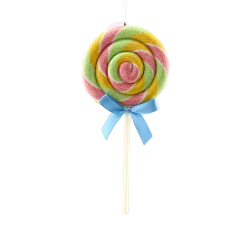 Polymer Clay Crafts Lollipop Decoration Colorful Candy Lollipop Shape Christmas Tree Hanging Ornament Party Wall Decor