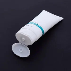 Trắng phân hủy sinh học bóp mỹ phẩm mềm chai lotion bóp ống Bao bì với Flip Top cap