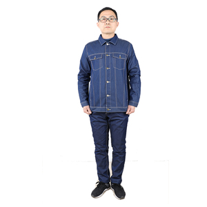 Tùy Chỉnh Thoáng Khí Denim Làm Việc Quần Áo Nhà Máy Trực Tiếp Dài Tay Áo Jeans Áo Khoác Và Quần Workwear Tổng Đồng Phục - Product Image 3