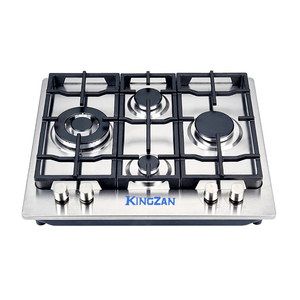 Bảng điều khiển bằng thép không gỉ 4 đầu đốt và bếp gas kính cường lực màu đen sử dụng trong gia đình và khách sạn với thiết bị bảo vệ chữa cháy - Product Image 2