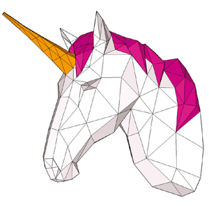 Nicro mô hình kỳ lân giấy thủ công sáng tạo thủ công Giấy origami mô hình 3D hình kỳ lân âm thanh nổi Bộ trang trí treo tường tự làm - Product Image 2