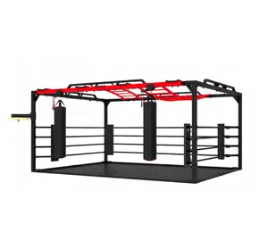 2022 New Multi Function Boxing Ring With Hanging Boxing Bag Track Fitness Training Customized By Your Need Free Design