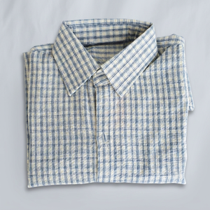 เสื้อเชิ้ตแขนสั้นลำลองผู้ชาย GUPO SWEET HOME ลายสก็อตคลาสสิก ปกคอพับ ระบายอากาศได้ดี เป็นมิตรกับสิ่งแวดล้อม แห้งเร็ว ODM - Product Image 1