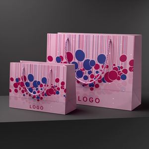 Sacs en carton kraft de luxe pour vêtements, personnalisables avec logo, entièrement imprimés, réutilisables, uniques, avec poignée pour cadeaux - Product Image 2