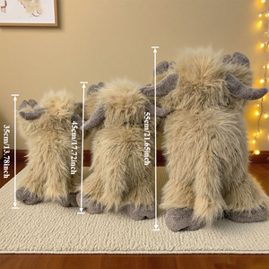 Nouvelle <span class=keywords><strong>Peluche</strong></span> Vache des Highlands Écossais 2026 – Jouet en <span class=keywords><strong>Peluche</strong></span> Vache Réaliste, Doux et <span class=keywords><strong>Cuddly</strong></span>, Vente Chaude, Jouet de Ferme - Product Image 3