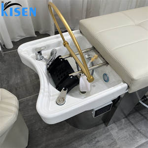 Kisen Thai Head Spa : Fauteuil de lavage de cheveux avec circulation d'eau et vapeur, équipement de salon de coiffure, lit de shampoing électrique - Product Image 6