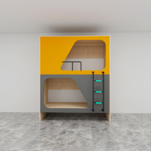 Letto a Castello in Legno a Doppio Strato, Design Moderno, Misura Standard, Ecologico, Robusto e Durevole per Camera da Letto, Alta Qualità - Product Image 2