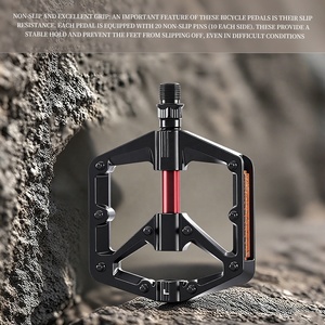 Pédales de vélo LEWEE BMX MTB Route en aluminium plat antidérapantes à roulements étanches filetage 9/16 pour vélo de gravier - Product Image 6