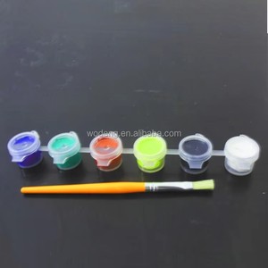 Mini Pots de fleurs en céramique pour enfants, 7 pièces, Set de peinture et brosses de 6 couleurs, kit de <span class=keywords><strong>dessin</strong></span> et de culture, cadeau de pâques, DIY - Product Image 6