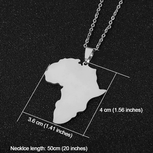 Collar con Colgante de <span class=keywords><strong>Mapa</strong></span> del <span class=keywords><strong>Continente</strong></span> Africano Estilo Hip Hop Vintage Brillante, Joyería de Moda para Hombre y Mujer, Acero Inoxidable, Color Dorado, <span class=keywords><strong>Mapa</strong></span> de África - Product Image 5