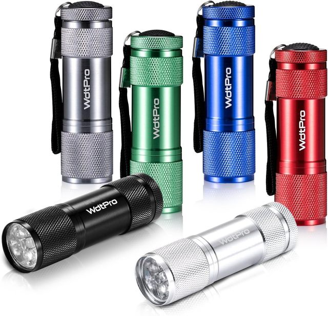 LED Mini Flashlight Super Bright Lanyard Assorted Colors Best Tac Torch Light Kids Night Reading IP44 Rated 20m Beam 18hr