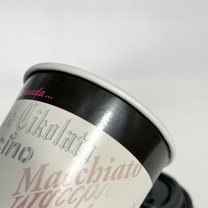 Stand up <span class=keywords><strong>100</strong></span>% prix d'usine gobelet en papier de revêtement interne de qualité alimentaire avec manchons de couvercle étanches pour café chaud boisson froide - Product Image 5