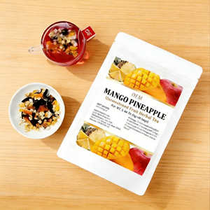 Sachets de thé aux fruits mangue et ananas OEM - Thé aux herbes non sucré, saveur originale, boisson chaude/glacée, sachet de thé à base de fibres de maïs, qualité alimentaire - Product Image 2