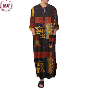 Impression à rayures maroc Thobe musulman avec poche hommes couleur unie vêtements islamiques conception arabe <span class=keywords><strong>robe</strong></span> Daffah mode saoudienne - Product Image 5