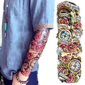 Tatuajes Temporales Extra Grandes al por Mayor, Láminas de Tatuajes Temporales para Brazos, Piernas y <span class=keywords><strong>Espalda</strong></span>, con Diseños de Flores, para Hombres, Mujeres y Niños - Product Image 3
