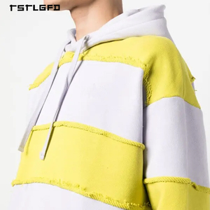 Sudadera con capucha de invierno para hombre OEM, de felpa gruesa digital, con hombros caídos, costuras expuestas y borde sin rematar, para marca privada urbana - Product Image 3