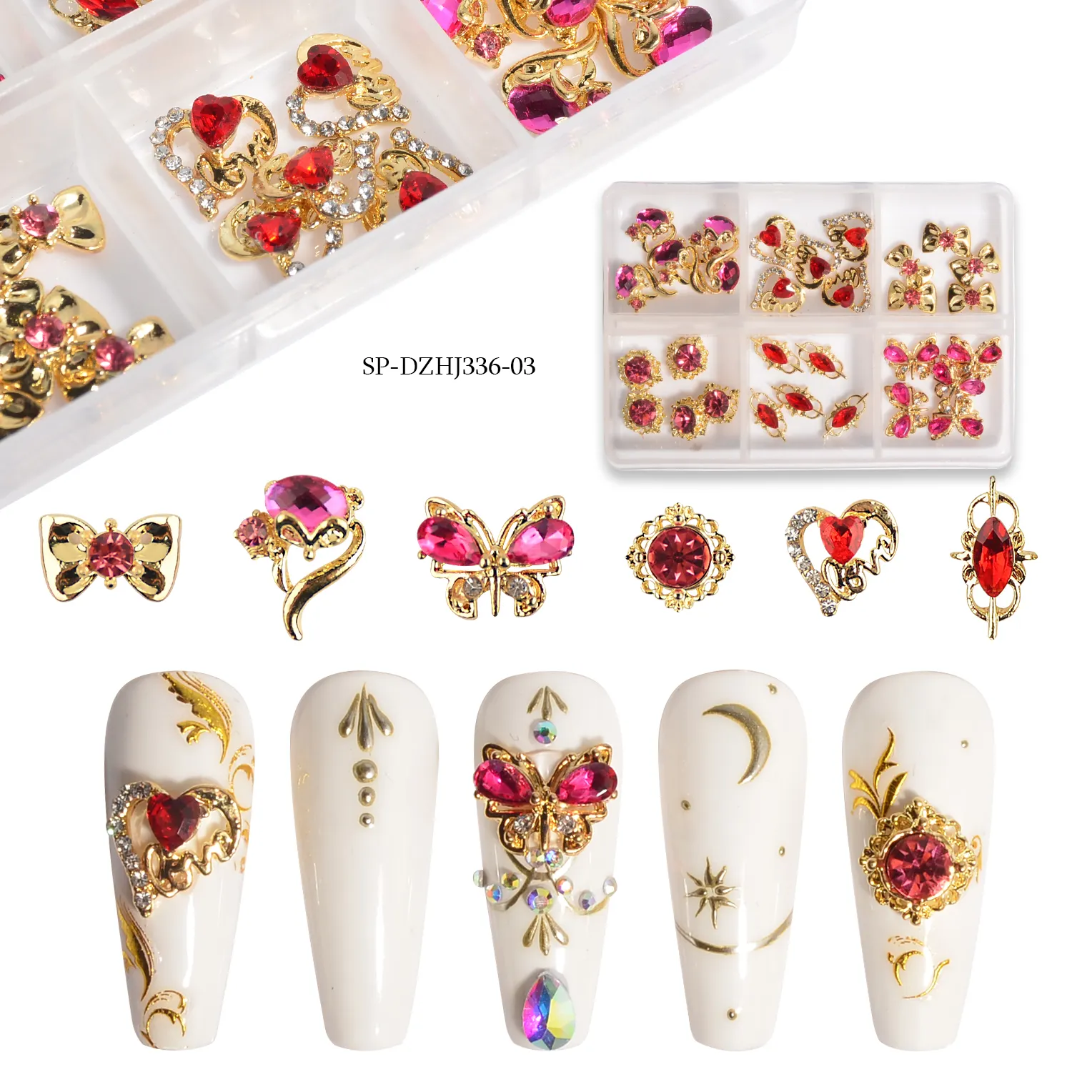 3D бант любовь сердце хрустальные украшения для ногтей металлический Циркон дизайн ногтей ювелирные изделия Маникюр Аксессуары для ногтей