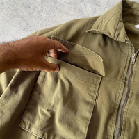 Personnalisé Zip Up Polyester Nylon Plain Entraîneurs Chasse Travail Travail Coupe-Vent Veste Hommes Avec Poche