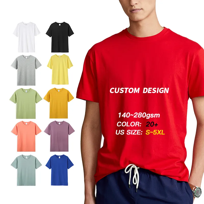 Kaus Kustom untuk Pria Wanita Desain Kaos Oblong Anda Sendiri Crewneck Personalized Oversized Corporation Tshirts