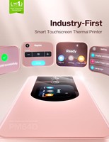 Impresora de Etiquetas de Envío Phomemo 4x6 con Pantalla Táctil, Impresora Térmica Bluetooth, Detección Automática de Etiquetas, Alta Velocidad de 150 mm/s, ROSA