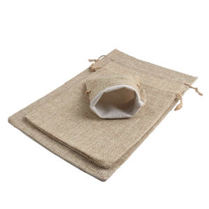 Sacchetto di <span class=keywords><strong>sacco</strong></span> di canna di fucile personalizzato di alta qualità riciclabile per gioielli regalo fave di cacao sacchetti di iuta di iuta di iuta con coulisse - Product Image 3
