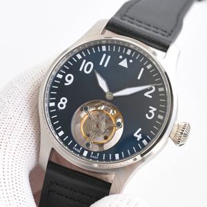 Relojes Mecánicos Tourbillon Modernos y de Gran Venta con Esfera Negra y Caja Plateada - Product Image 2