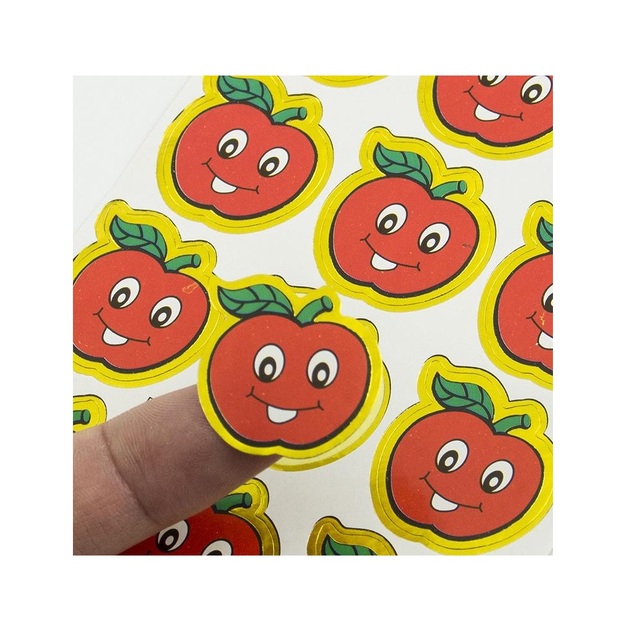 Custom Personal Print Logo Vinyl for Fruit Shaped Adhesive Stickers Cartoon Design Waterproof Kiss Cut Sticker Labels