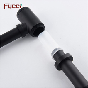 Fyeer ottone nero trappola per bottiglie <span class=keywords><strong>sifone</strong></span> scolapiatti P-Trap bagno lavello in rame lavello per lavabo - Product Image 3