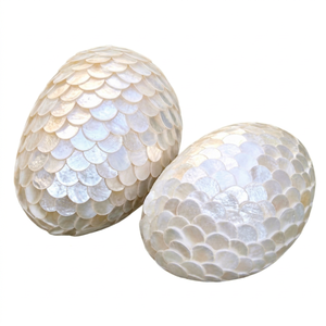 Handmade Capiz <b>Shell</b> Decorative Eggs for Easter Home Decor, Tabletop <b>Ornaments</b>, Event Decoration and Wholesale Gifts - Product Image 1