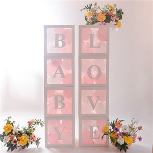 Balloon Box Wholesale Pink White Cardboard Party Decoration Love Baby Shower Transparent Balloon Box