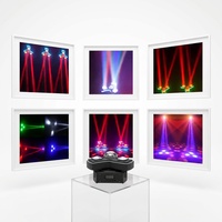 Luz Profesional de Efecto Estroboscópico Láser RGBW con Cabezal Móvil LED de 50W y Triple Brazo para DJ, Discoteca, Fiesta, Club, Escenario, Control DMX512