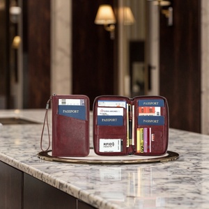 Passport Credit Card Wallet Multi-function Wrist Handbag Id Card Holder Pu Leather Portable Minimalist 7 Inch 90G Family - Product Image 6