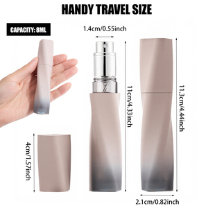 Botella de <span class=keywords><strong>Perfume</strong></span> de 8 ml con Diseño Giratorio, Color Degradado, Textura Mate en la Parte Inferior, Recargable, Pulverizador de Niebla Fina, Envase de <span class=keywords><strong>Perfume</strong></span> de Lujo - Product Image 2