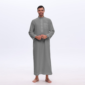 Thobe Qatar Daffah, Abito Tradizionale Musulmano da Uomo a Maniche Lunghe con Colletto Alto per Eid e Preghiera <span class=keywords><strong>del</strong></span> Ramadan - Product Image 6