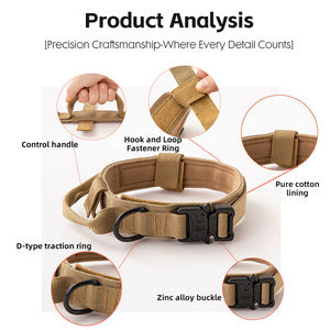 <span class=keywords><strong>Collar</strong></span> Táctico para Perro con Asa Ajustable, Resistente, de Nailon Duradero, con Patrones Sólidos, para Entrenamiento de Perros Grandes - Product Image 4