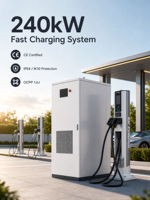 Nouvelle station de recharge pour véhicules électriques TIDE ENERGY de type split 240 kW, chargeur DC à une ou deux pistolets, interface CCS2/GBT, entrée 400 V, couleur blanche