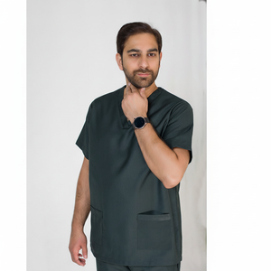 Conjuntos de Uniformes Médicos de Tela Twill Verde Militar para Hombres y Mujeres, Resistentes al Viento y de Secado Rápido, con Logotipo Personalizado - Product Image 1