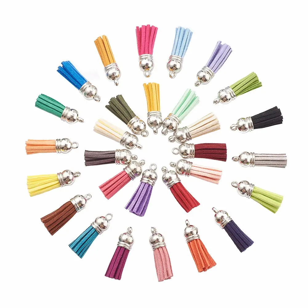 Hobbyworker 20 Pièces Gland Porte-clés Charmes pour Bracelets Porte-clés Blancs et Fournitures D'artisanat