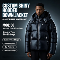 Blouson matelassé à capuche personnalisé pour homme 2026 – Qualité supérieure, toile imperméable, logo imprimé, grandes tailles, fermeture éclair, tenue décontractée d'hiver