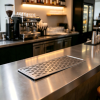 Plateau de drainage pour lave-tasses en acier inoxydable 201+301 pour cafés et bars – Design moderne pour un nettoyage pratique des tasses