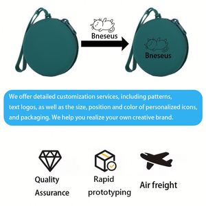 OEM ODM Silicone Zipper Round Coin Purse & Earphone/Data Cable Storage Key Case with <b>Lipstick</b> Holder Portable - Product Image 4