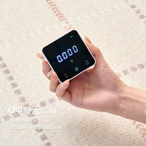 Tapis de salon carré couleur crème style français, résistant aux taches, en fibre de polyester, pour usage domestique, tapis de sol de chambre à coucher, Nouveauté 2025 - Product Image 1