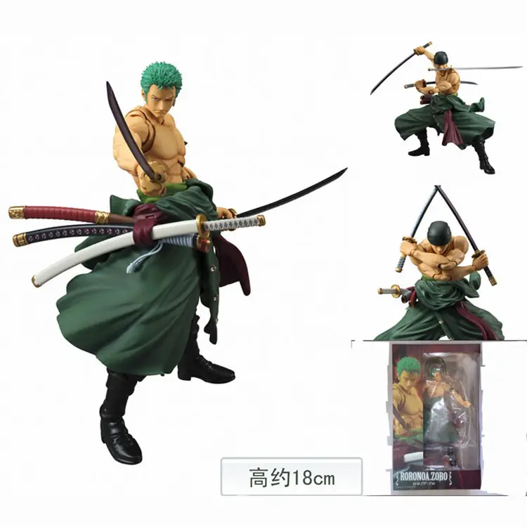 Figurine articulée de 18cm à une pièce Roronoa Zoro, jouet de collection en PVC pour cadeaux