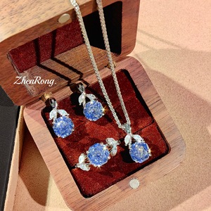 Juego de Joyería de Plata de Ley 925 con Moissanita Brillante de Lujo, Diseño OEM/ODM, Regalo de Cumpleaños, Boda, Uso Diario, Aniversario para Mujer - Product Image 1