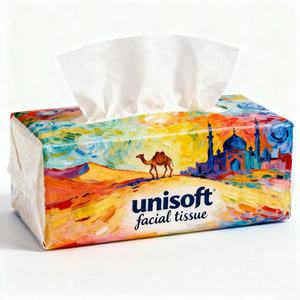 OEM/ODM Unisoft – Mouchoirs en papier doux et personnalisés, respectueux <span class=keywords><strong>de</strong></span> la peau, pour la maison, les restaurants et l'extérieur, en pure pâte <span class=keywords><strong>de</strong></span> bois vierge - Product Image 1