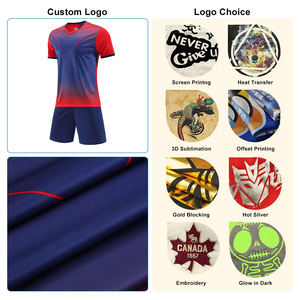 Toptan Özel Logolu Yetişkin Futbol Formaları ve Takım Setleri Fileli Hızlı Kuruyan Bisiklet Yaka Kısa Kollu Futbol Üniforması - Product Image 4