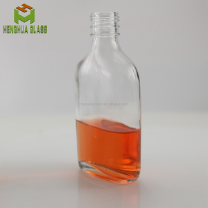 Flacon en <span class=keywords><strong>verre</strong></span> de 200ml bouteille <span class=keywords><strong>20cl</strong></span> Gin plat vodka whisky bouteille en <span class=keywords><strong>verre</strong></span> 7oz bouteille d'alcool avec bouchon en <span class=keywords><strong>plastique</strong></span> noir inviolable - Product Image 5