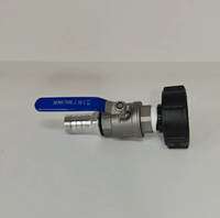 Adaptador de válvulas de bola agrícolas de acero inoxidable OEM de fábrica para accesorios de tanques IBC (Contenedores a Granel Intermedios)