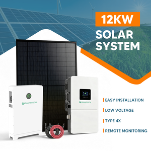 Système d'énergie solaire hybride 12 kW hors réseau, kit complet 240 V, ensemble puissant 8 kW/10 kW avec panneaux, système solaire 8/10/12 kW - Product Image 1